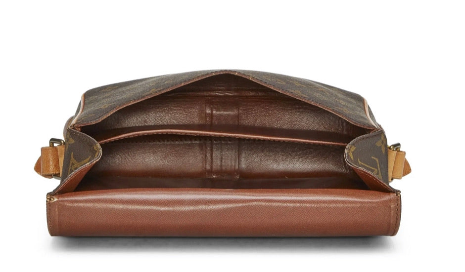 Cartouchière leather crossbody bag