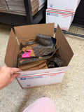 Box of authentic scrap leather