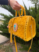 Mustard velvet Lv inspired