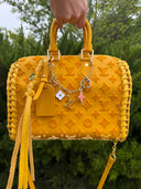 Mustard velvet Lv inspired