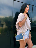 Inspired denim pouch
